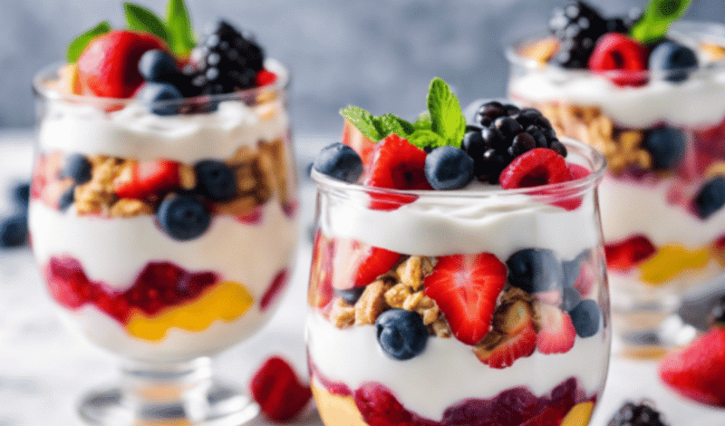 Low-Carb Greek Yogurt Parfait Dessert