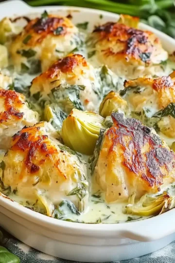Artichoke Chicken with Cottage Cheese